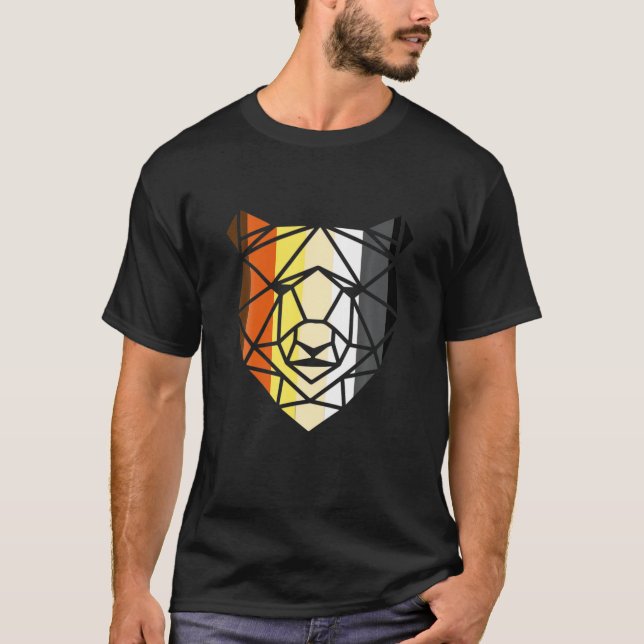 LGBT Papa Mens Gay Pride Monat - Geometrischer Gay T-Shirt (Vorderseite)