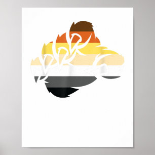 LGBT Papa Mens Gay Pride Monat Paw Gay Bear Poster