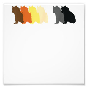 LGBT Papa Mens Gay Pride Monat - Schwulenbär sitze Fotodruck