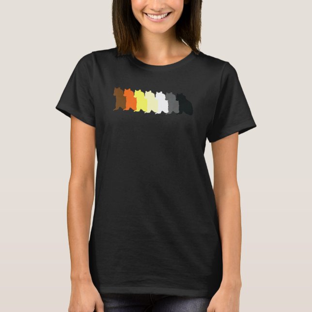 Lgbt Papa Mens Gay Pride Monat Sitzender Gay Bär T-Shirt (Vorderseite)