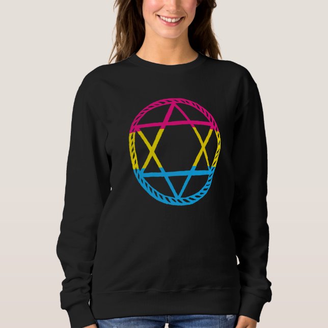 Lgbt Pentagram Goat Goth Pansexual Sweatshirt (Vorderseite)