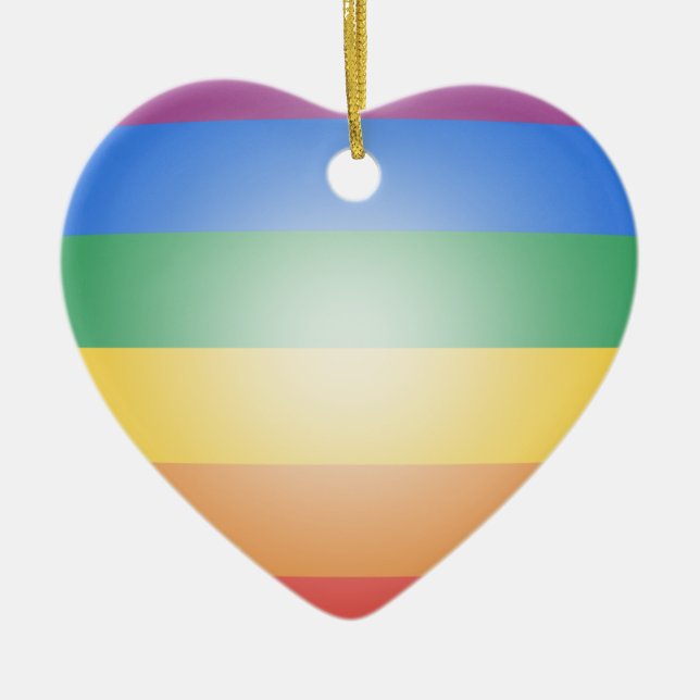 LGBT PRIDE 3D-FARBEN KERAMIK ORNAMENT (Vorne)