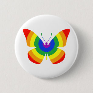 LGBT Pride Butterfly Button