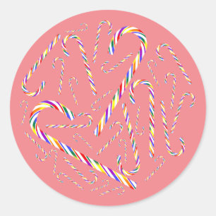 LGBT+ Pride Candy Cane Stickers