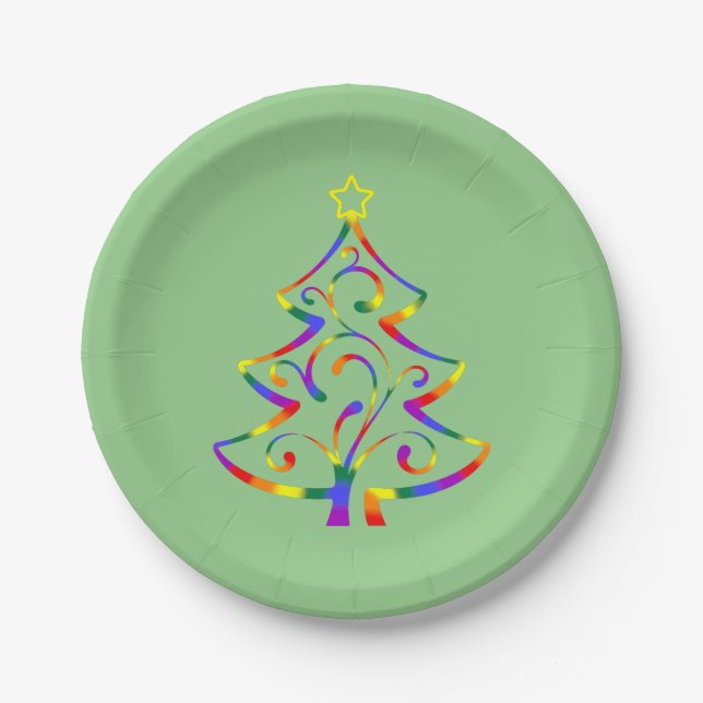 LGBT+ Pride Christmas Tree Paper Teller (Vorderseite)