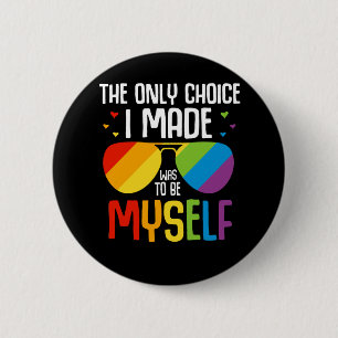 LGBT Pride Colorful Rainbow Sunglasses gleich rech Button