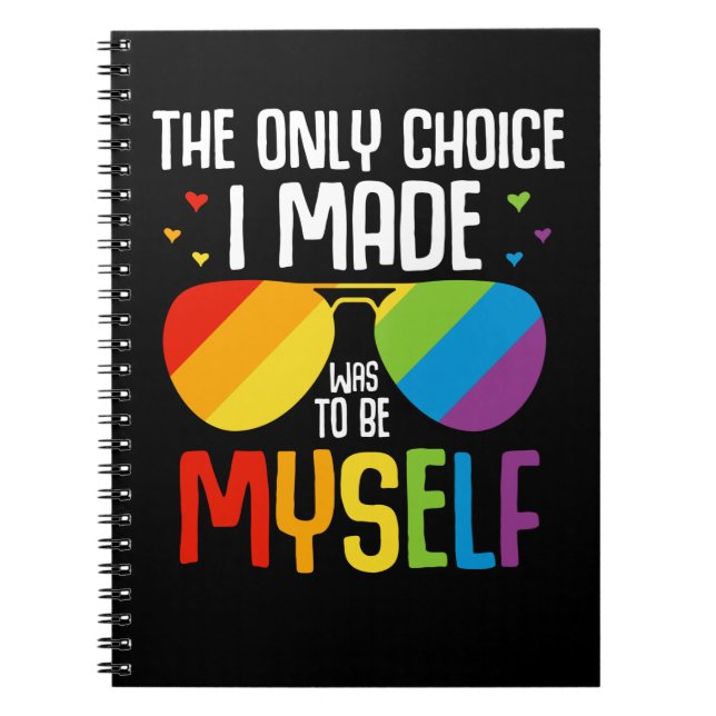 LGBT Pride Colorful Rainbow Sunglasses gleich rech Notizblock (Vorderseite)