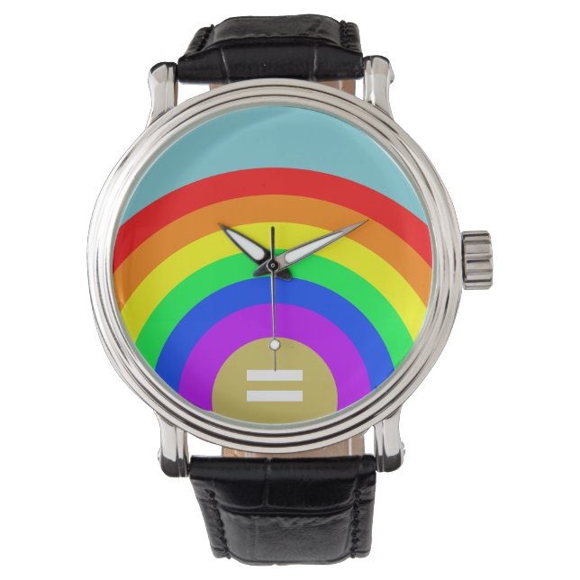 LGBT Pride Equality ist das Gold unter dem Regenbo Armbanduhr (Vorderseite)
