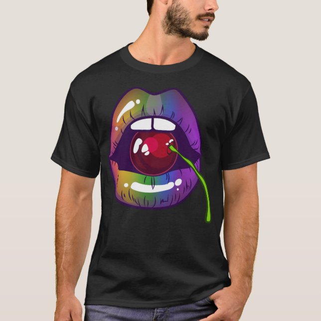 LGBT Pride Equality Rainbow Cherry Kiss (1) - Stan T-Shirt (Vorderseite)