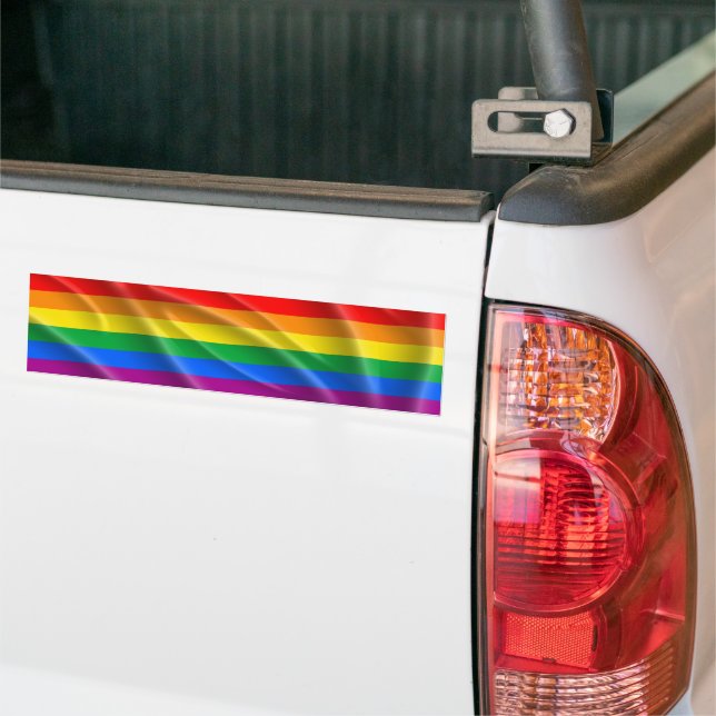 LGBT PRIDE FLAG BAR WAVY AUTOAUFKLEBER (Auf Lkw)