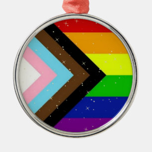LGBT Pride Flag Christmas Tree Hanging Ornament Aus Metall