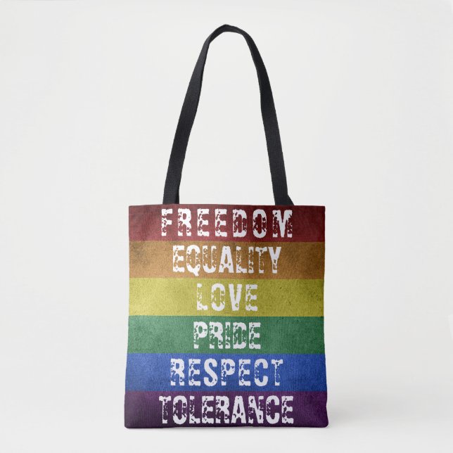 LGBT Pride Flag Moderne Regenbogenstreifen (Vorderseite)