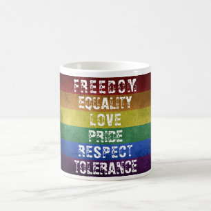 LGBT Pride Flag Moderne Regenbogenstreifen Kaffeetasse
