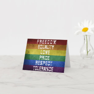 LGBT Pride Flag Moderne Regenbogenstreifen Karte