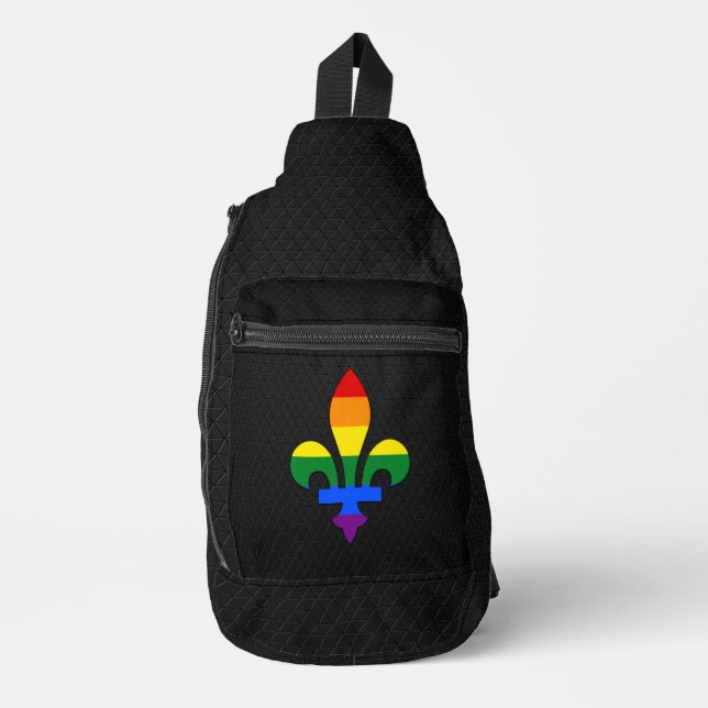 LGBT pride fleur-de-lis  Crossbody Bag (Vorderseite)