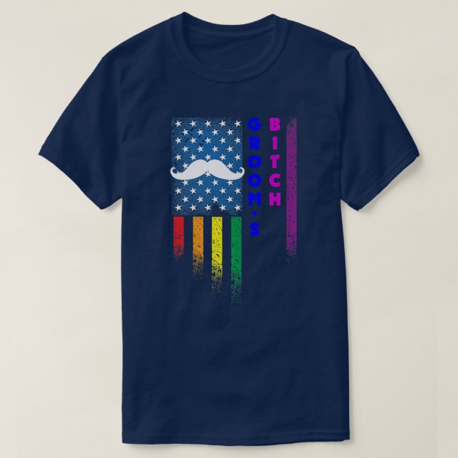 Lgbt Pride Gay Bachelor Party Engagement1347  T-Shirt (Design vorne)