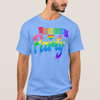 Lgbt Pride Gay Bachelor Party Herz Verlobung T-Shirt