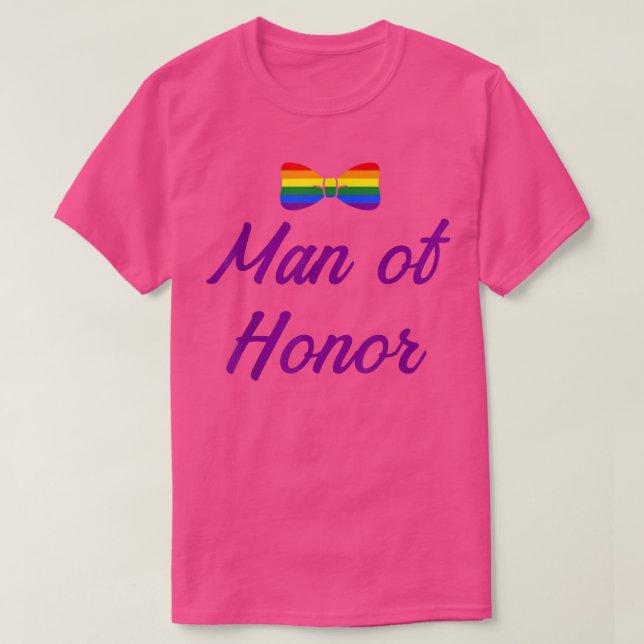 Lgbt Pride Gay Bachelor Party Man of Honorar Engag T-Shirt (Design vorne)