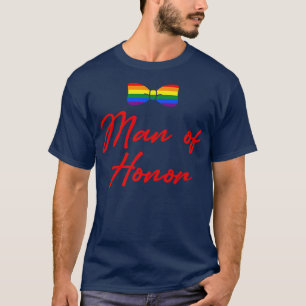 Lgbt Pride Gay Bachelor Party Man of Honorar Engag T-Shirt