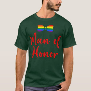 Lgbt Pride Gay Bachelor Party Man of Honorar Engag T-Shirt