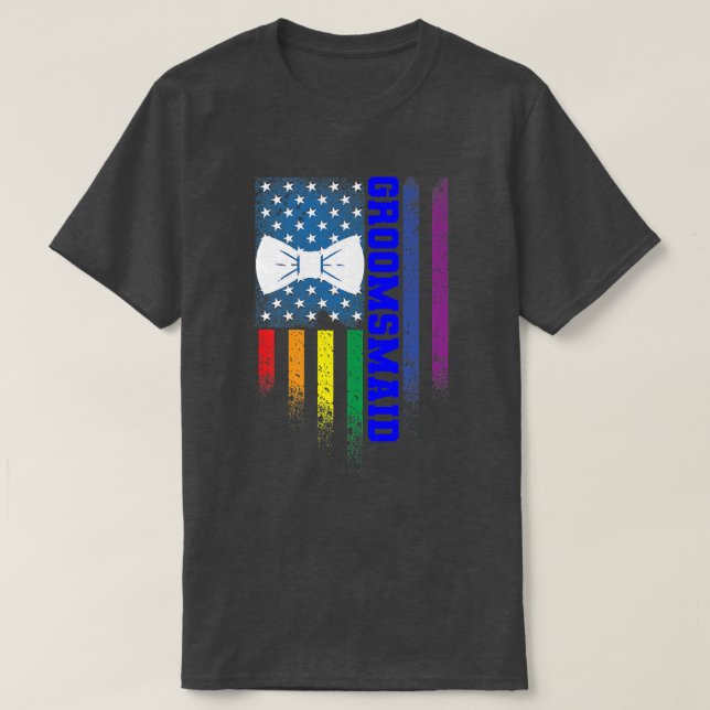LGbt Pride Gay Bachelor Party Verlobung 1348 T-Shirt (Design vorne)