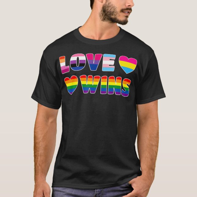 LGBT Pride Gay Lesbian Biseual Transgender Panseua T-Shirt (Vorderseite)