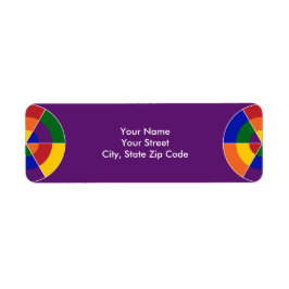 LGBT-Pride-Geometrische Regenbogenkreise auf Lila