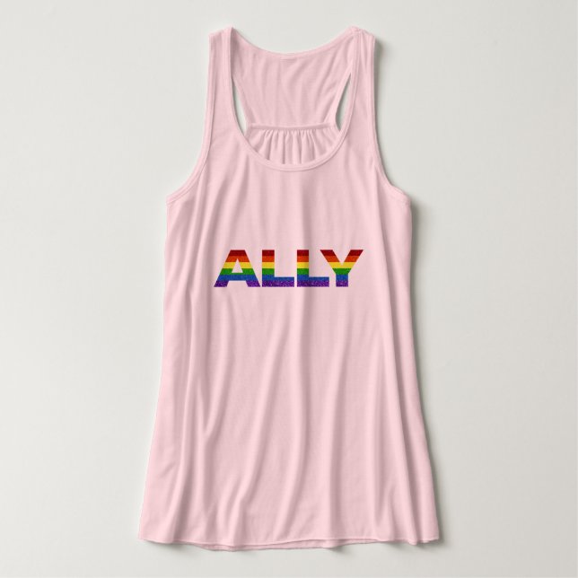 LGBT Pride Glitzer Tank Top (Design Vorderseite)