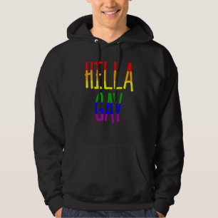 Lgbt Pride Hella Gay Rainbow Flag Unterstützung fü Hoodie