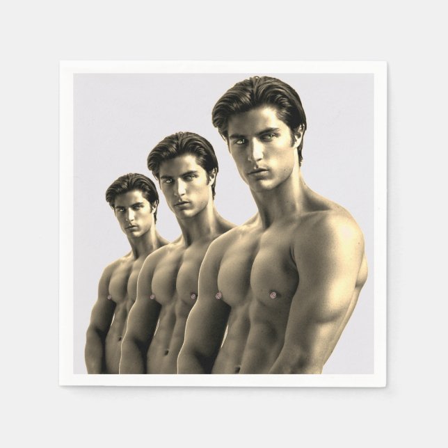 LGBT Pride Hottest Hunks auf dem Planeten Serviette (Vorderseite)