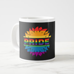 LGBT+Pride Liebe. Blume Regenbogen Tasse Kaffee