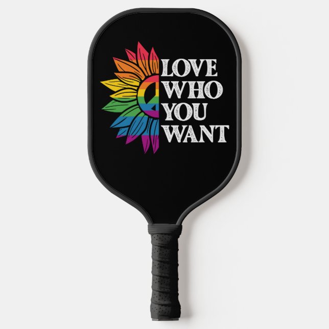 LGBT Pride Liebe, die Sie schwul-lesbisch Gewollt  Pickleball Schläger (Vorderseite)