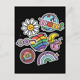 LGBT+Pride. Liebe ist Liebe. Regenbogenflagge. Postkarte