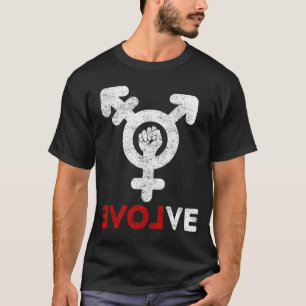 LGBT Pride Liebe Transgender Symbol Evolve Trans S T-Shirt