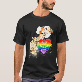 Lgbt Pride Mama Giraffe Rainbow Beste Mama je Moth T-Shirt
