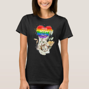 Lgbt Pride Mama Katze und Kätzchen Kostenlose Mama T-Shirt