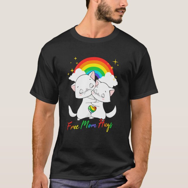 LGBT Pride Month Free Mom Hugs T-Shirt (Vorderseite)