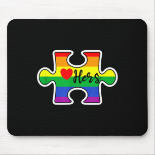 Lgbt Pride Paar Valentinstag Lesbisch Ihre Regenbo Mousepad