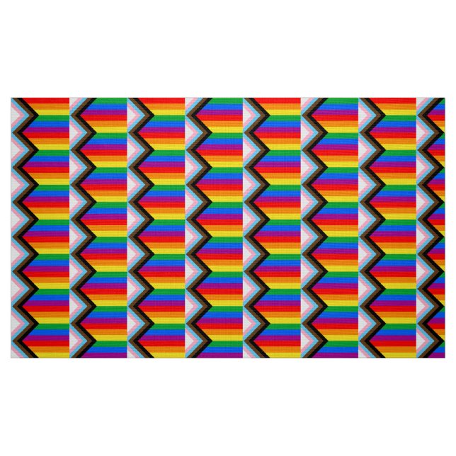 LGBT PRIDE (Progress Pride) Stoff (Fat Quarter (45,7 x 55,9 cm))