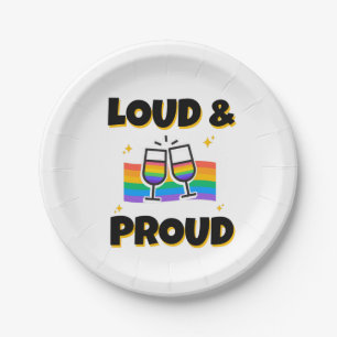 LGBT Pride Rainbow Glasses Pappteller