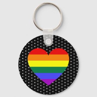 LGBT Pride Rainbow Heart Schlüsselanhänger