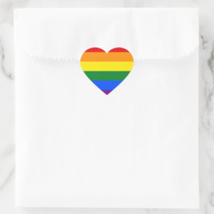 LGBT Pride Rainbow Herz-Aufkleber