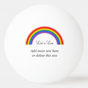 LGBT Pride Rainbow mit benutzerdefinierter Text-Li Tischtennisball
