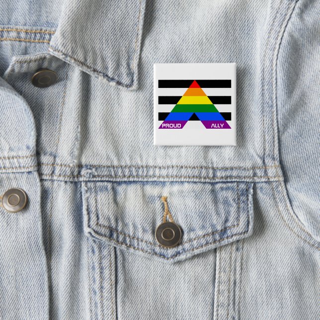 LGBT Pride Rainbow Proud Button (Beispiel)