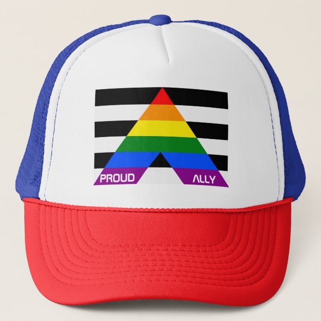 LGBT Pride Rainbow Proud Truckerkappe (Vorderseite)