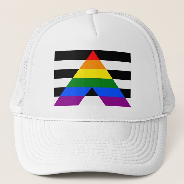 LGBT Pride Rainbow Proud Truckerkappe (Vorderseite)