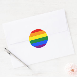 LGBT Pride Rainbow Runder Aufkleber