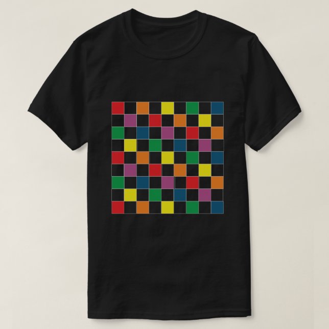 LGBT Pride Rainbow Schachbrett Board T-Shirt (Design vorne)