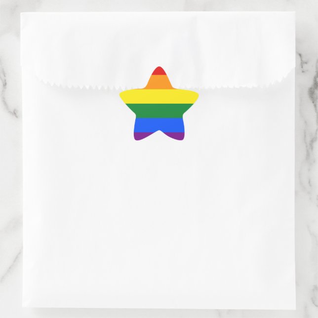 LGBT Pride Rainbow Stern-Aufkleber (Tasche)