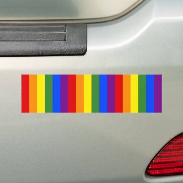 LGBT Pride Rainbow Stripmuster Autoaufkleber (Auf Auto)